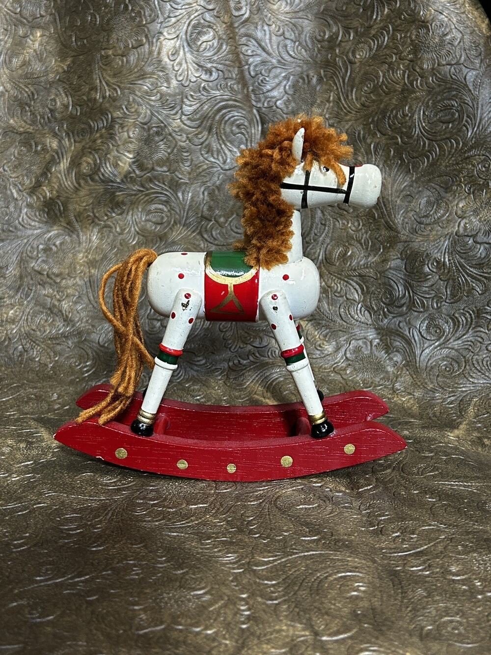 Russ Wooden Rocking Horse Decoration (LL)